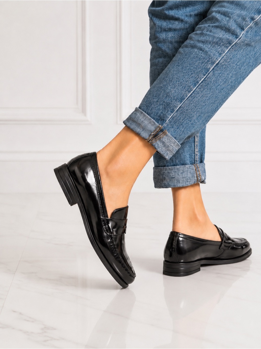 Eastland Women's Classic II Penny Loafers Black Size 9 Narrow NWT